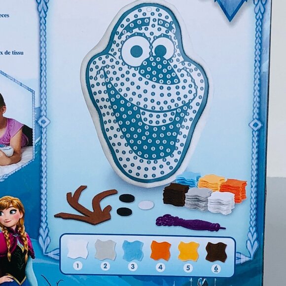 PlushCraft Disney Frozen Olaf Pillow Fabric by Number 322 Pcs New Sealed Age 5+ - Picture 10 of 16
